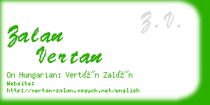 zalan vertan business card